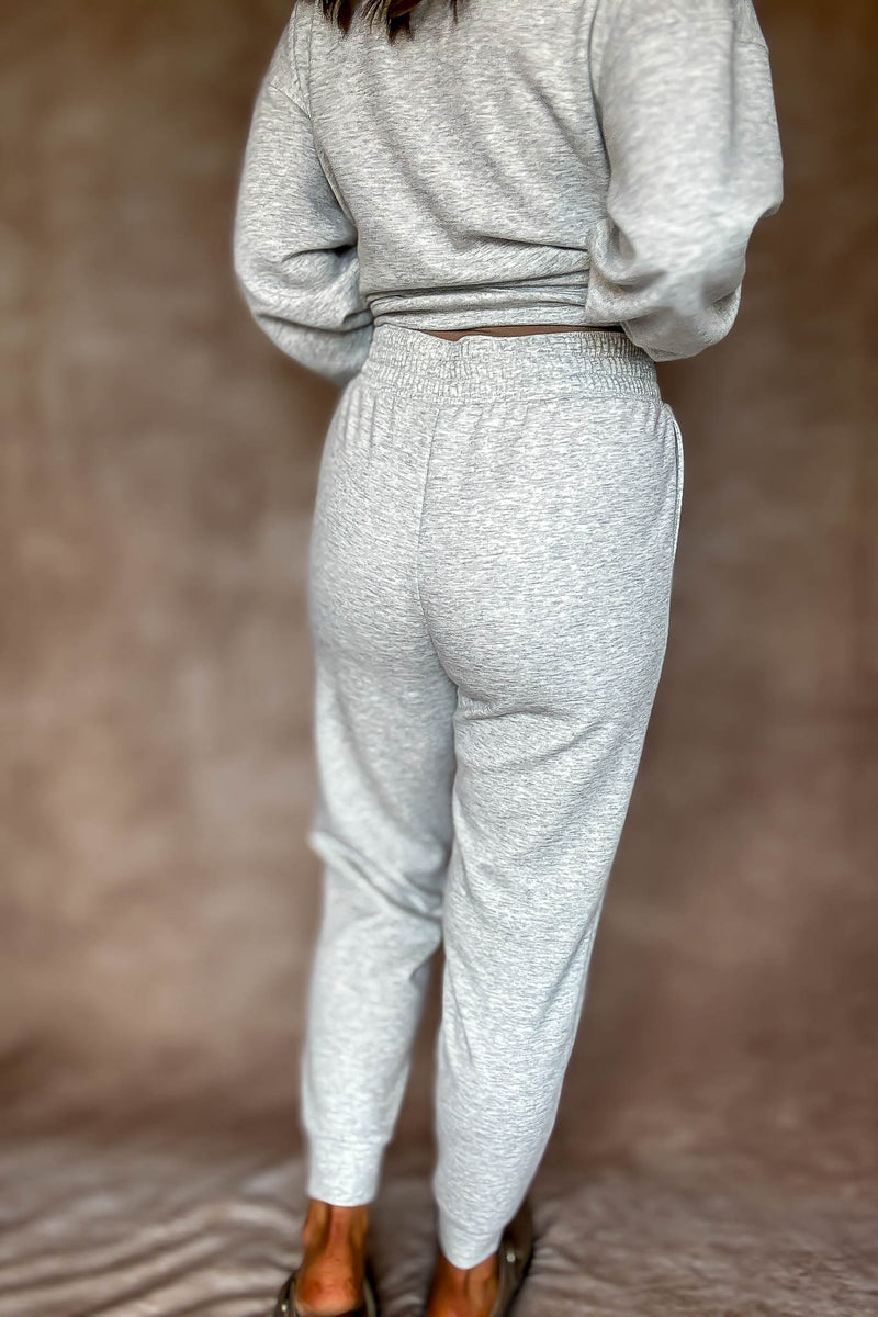 Easy Does It Heather Grey Scuba Jogger Pants