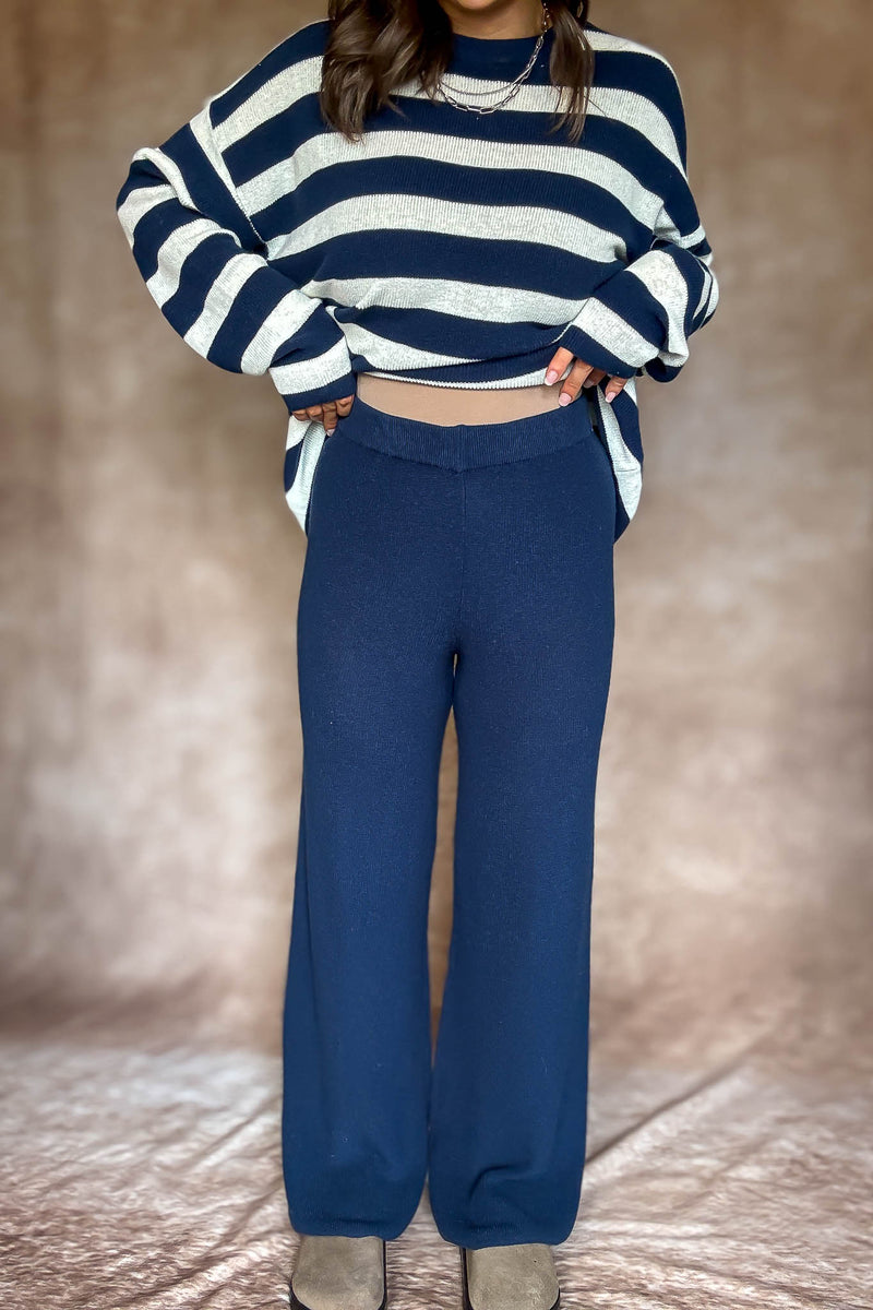 Softwave Navy Sweater Pants