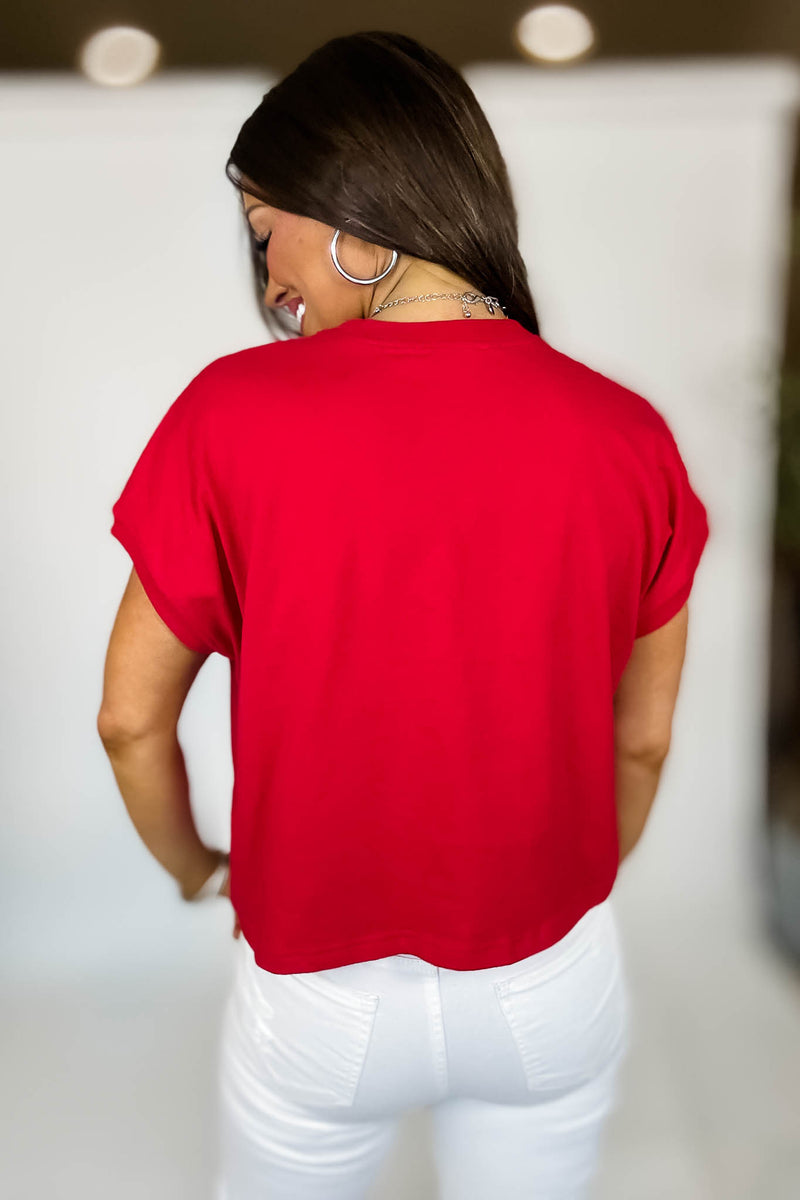 Premium Cotton Ruby Relaxed Crop Tee