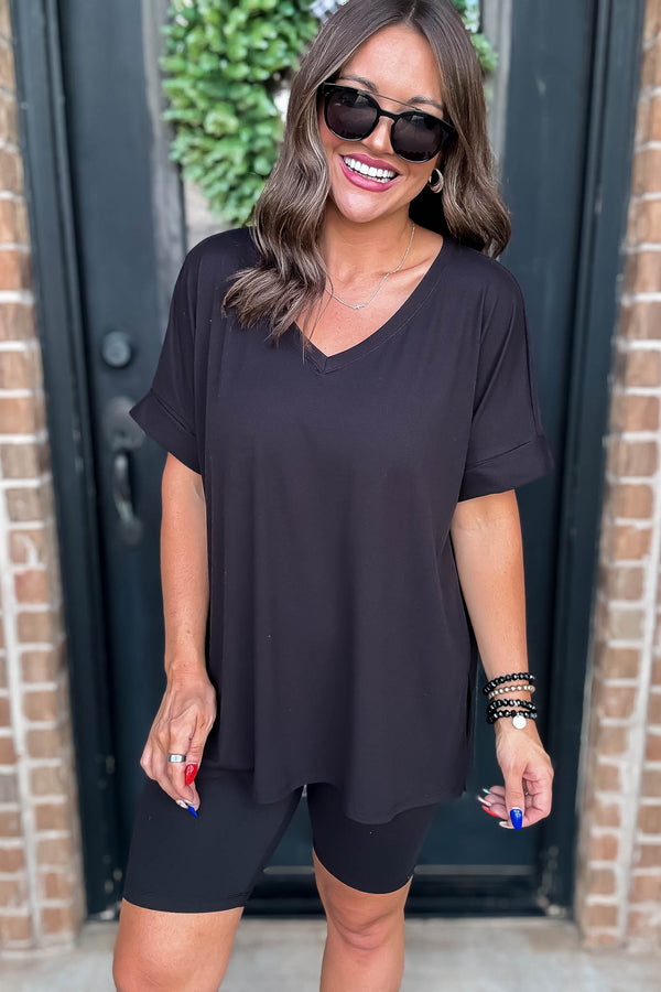 Feels Like Sunshine Black Two Piece Set
