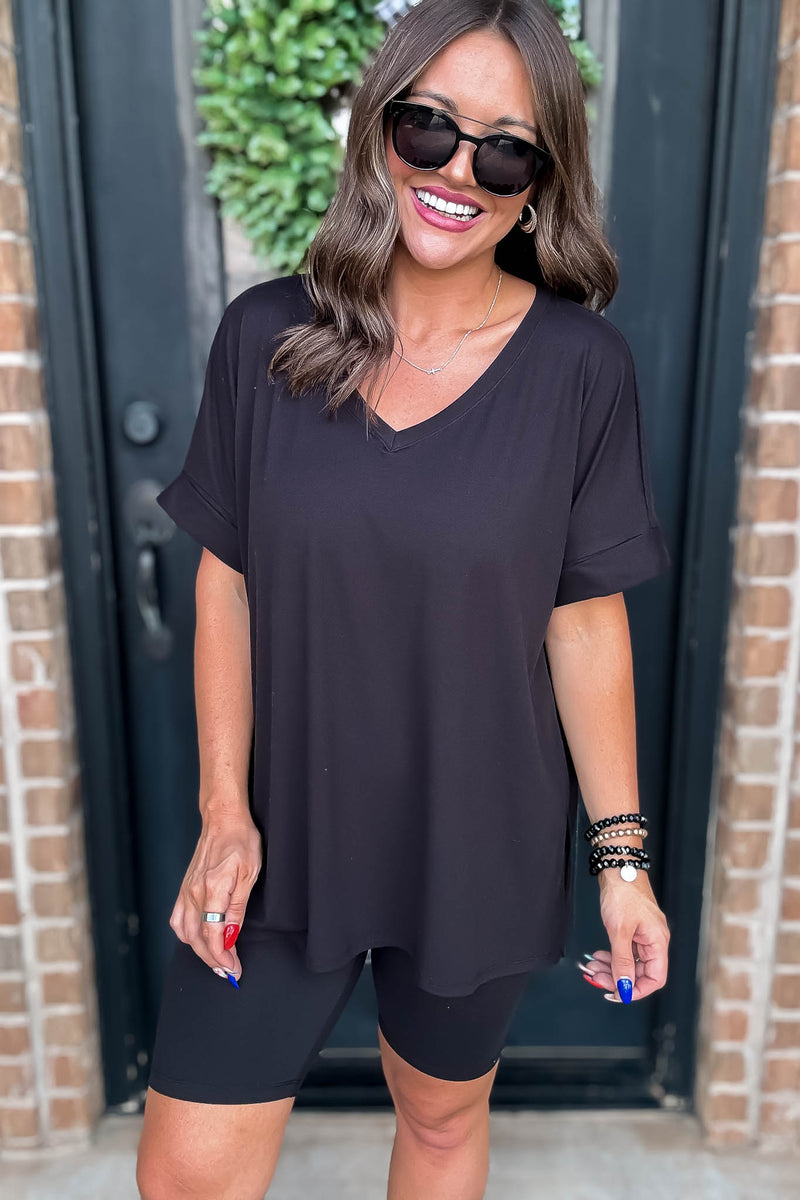 Feels Like Sunshine Black Two Piece Set