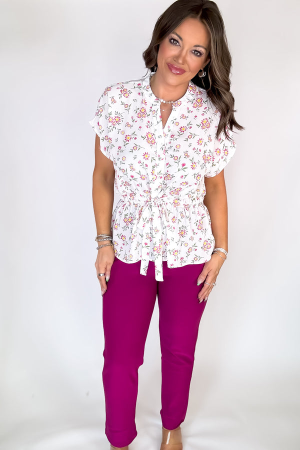 Happy Thoughts Pink Floral Top