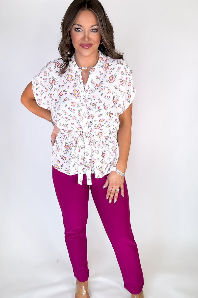 Happy Thoughts Pink Floral Top