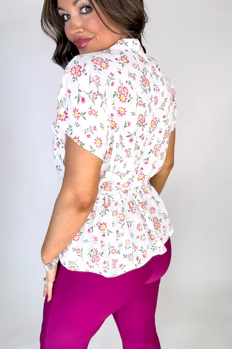 Happy Thoughts Pink Floral Top