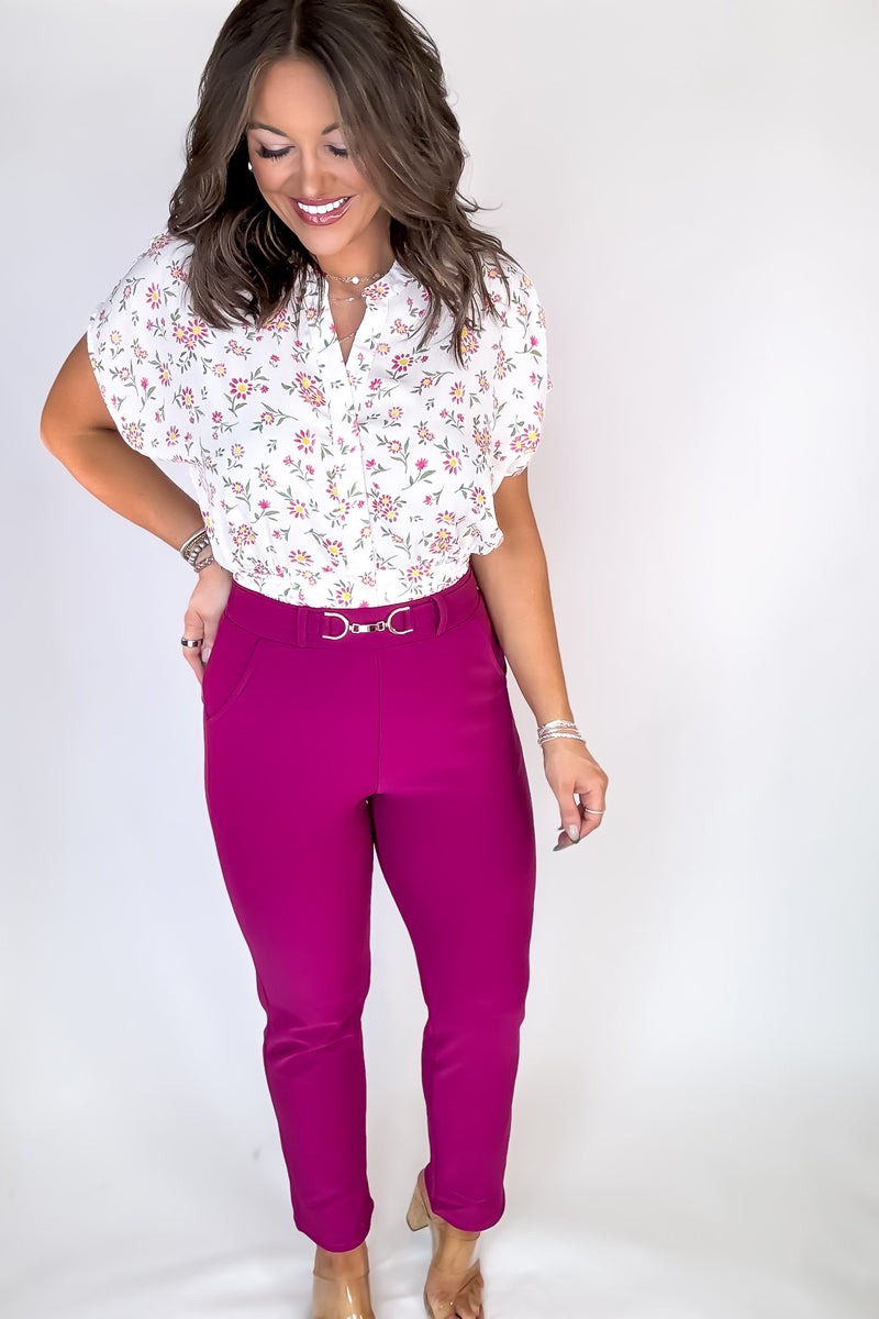 Rylie Fuchsia Pants