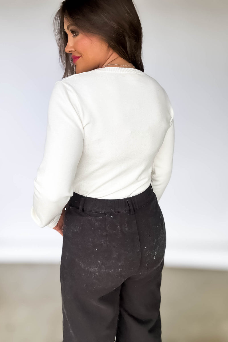 Off White Sweater Bodysuit