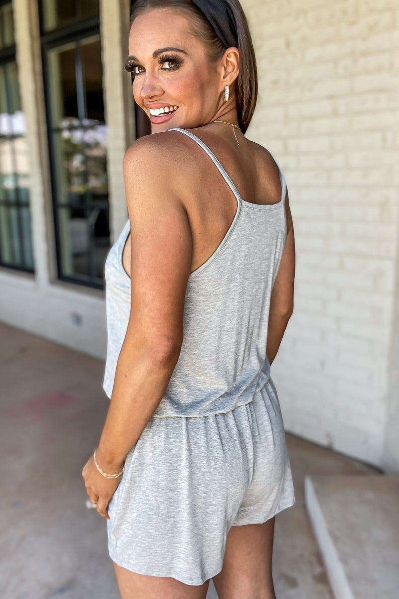 All Things Nice Heather Grey Romper