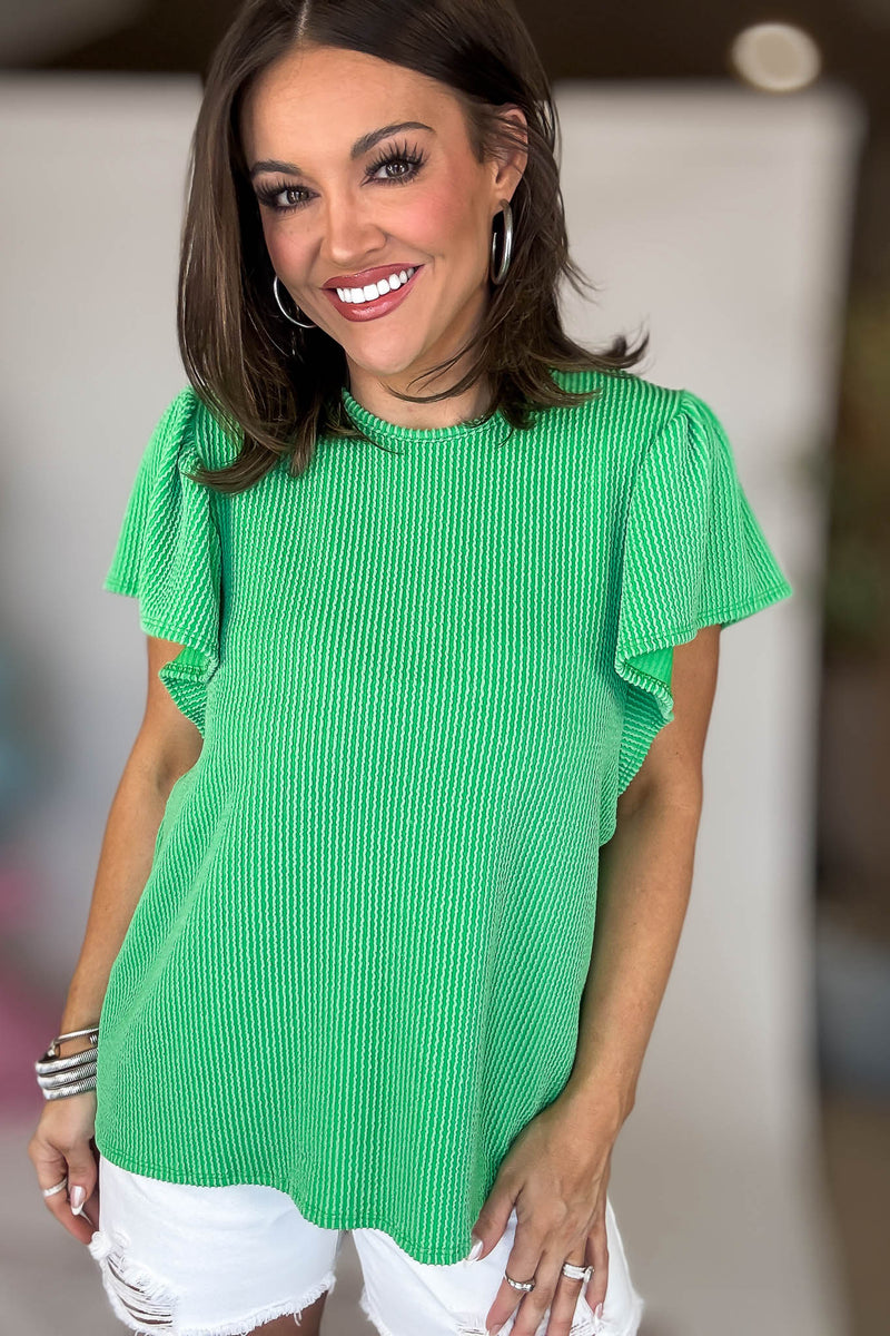 Say More Kelly Green Top