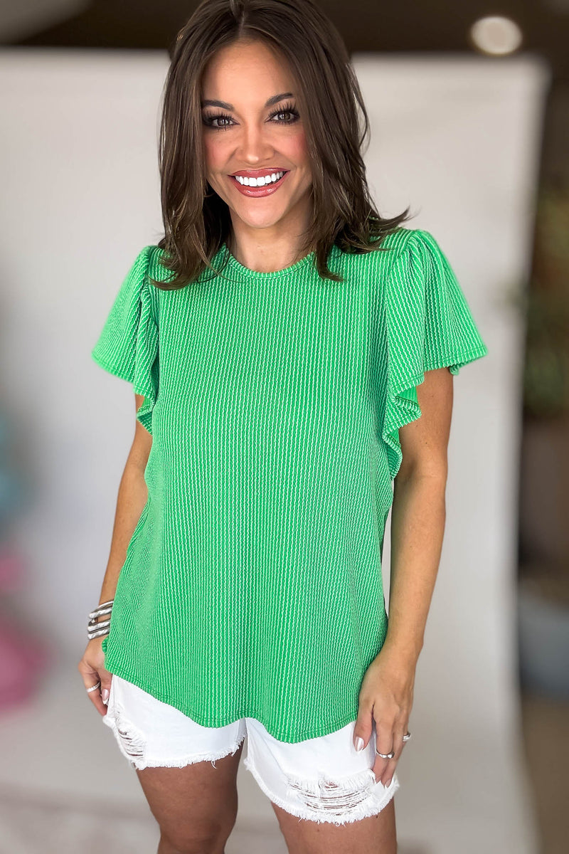 Say More Kelly Green Top