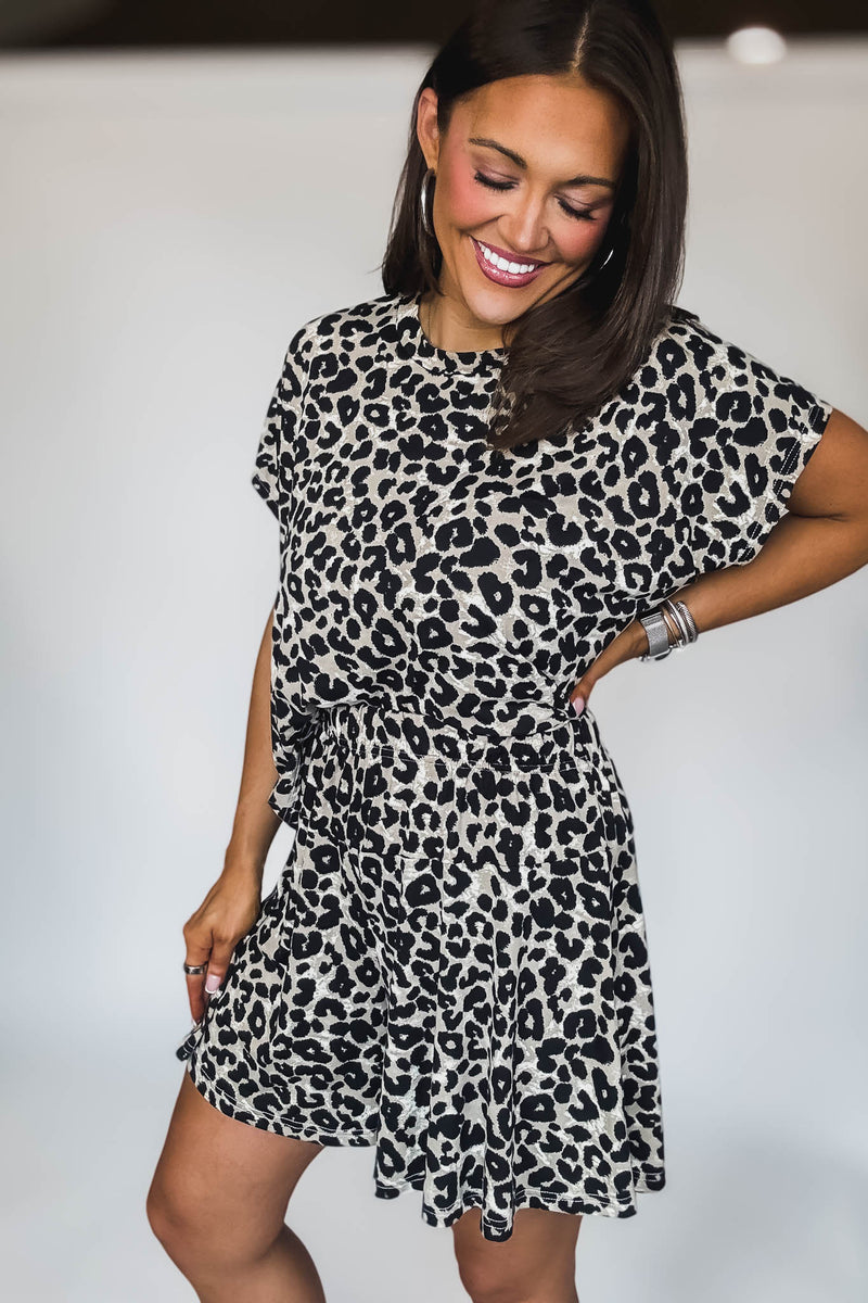 Soft Touch Leopard Knit Shorts