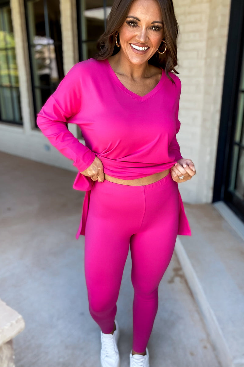 Thief Of My Heart Hot Pink Two Piece Set