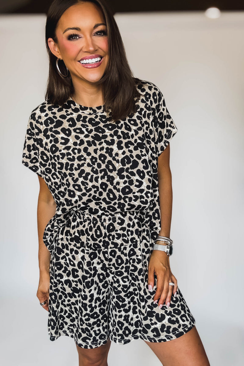 Soft Touch Leopard Knit Shorts