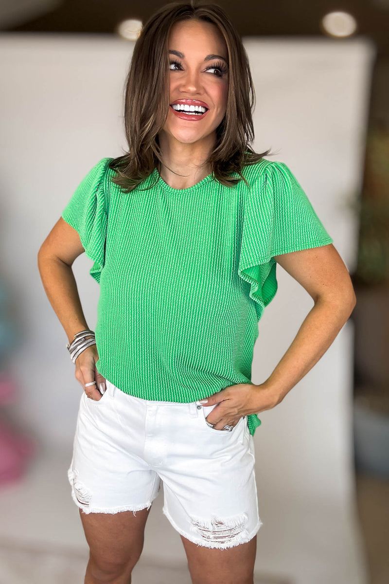 Say More Kelly Green Top