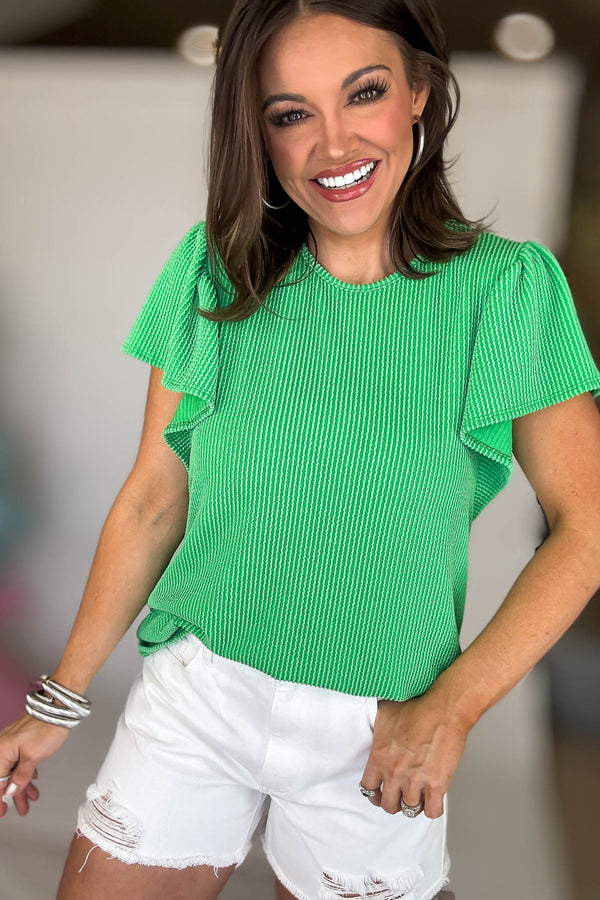 Say More Kelly Green Top