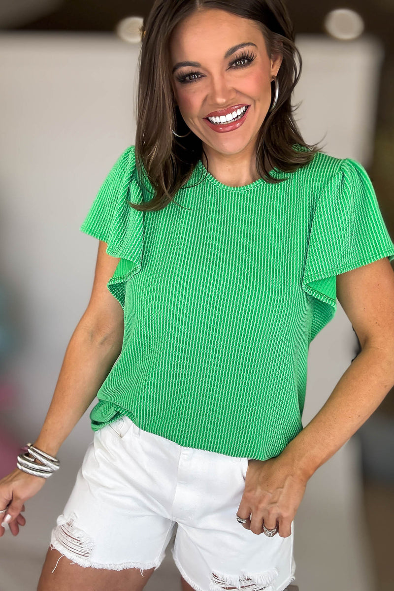 Say More Kelly Green Top