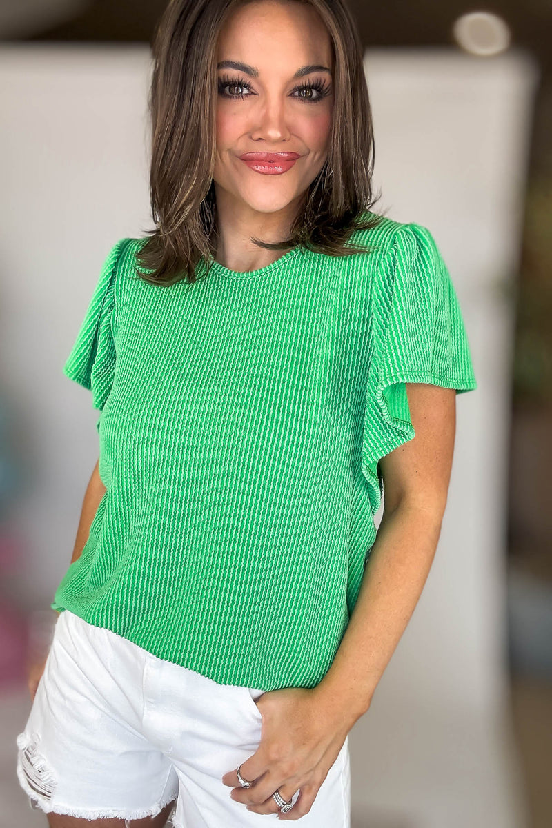 Say More Kelly Green Top