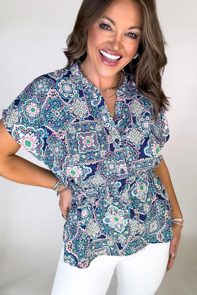 Happy Thoughts Multi Print Top