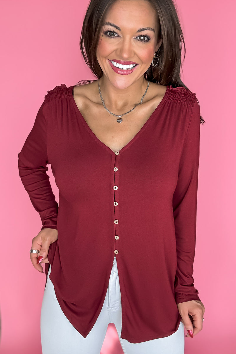 Burgundy Babe Top