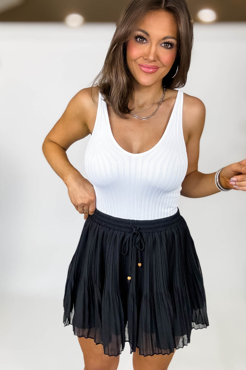 White Wide Ribbed Tank Top