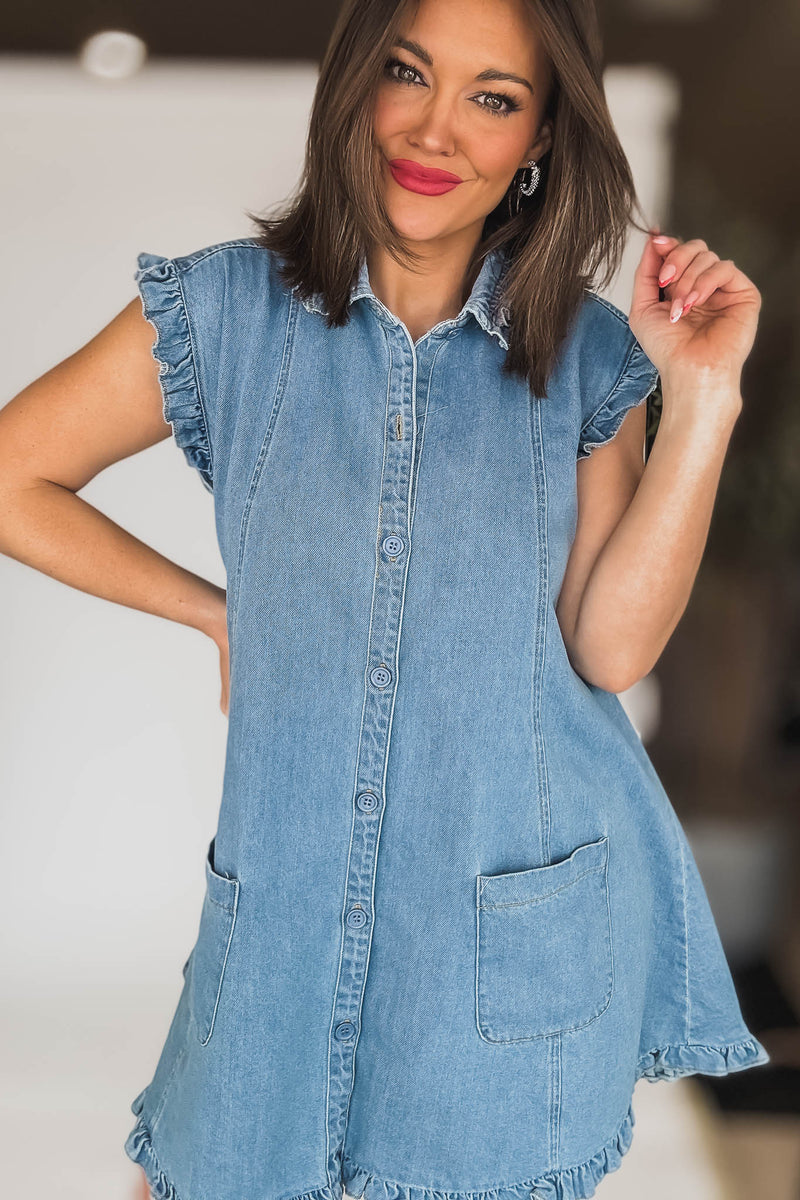 Olivaceous Brooke Denim Dress