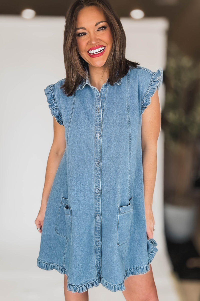 Olivaceous Brooke Denim Dress