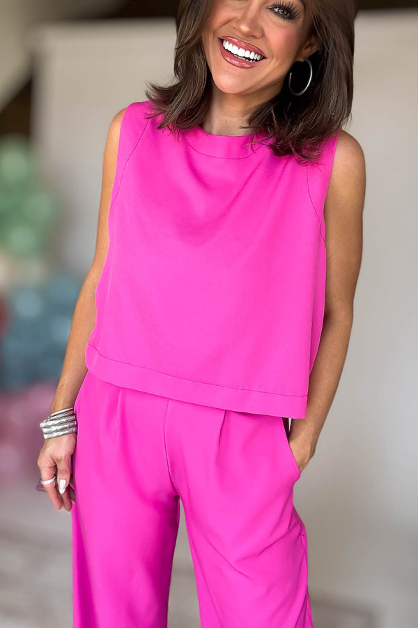 Carefree Days Fuchsia Tank Top