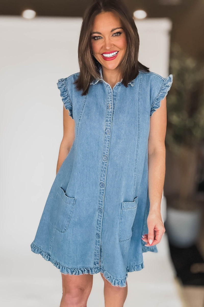 Olivaceous Brooke Denim Dress
