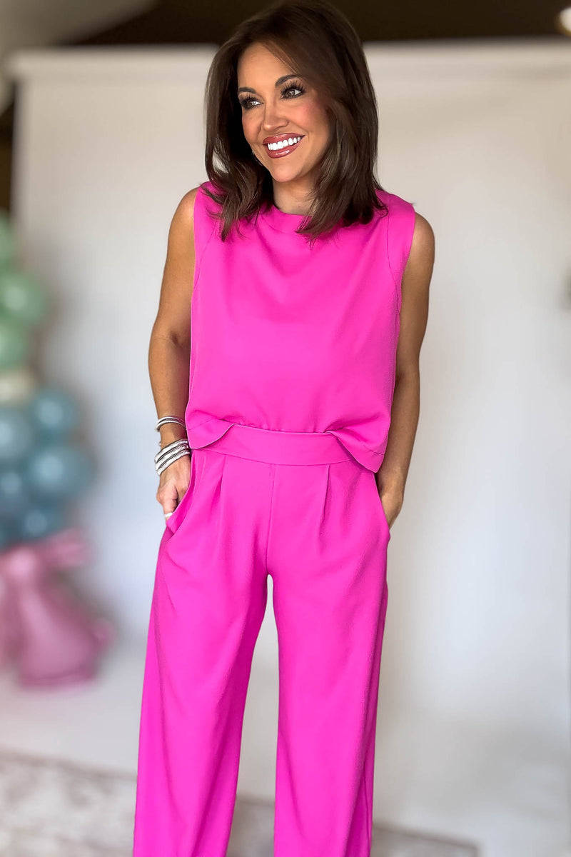 Carefree Days Fuchsia Tank Top