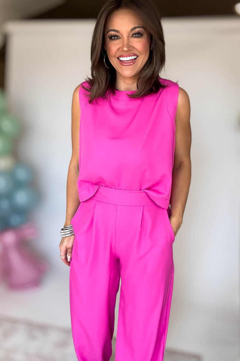 Carefree Days Fuchsia Tank Top