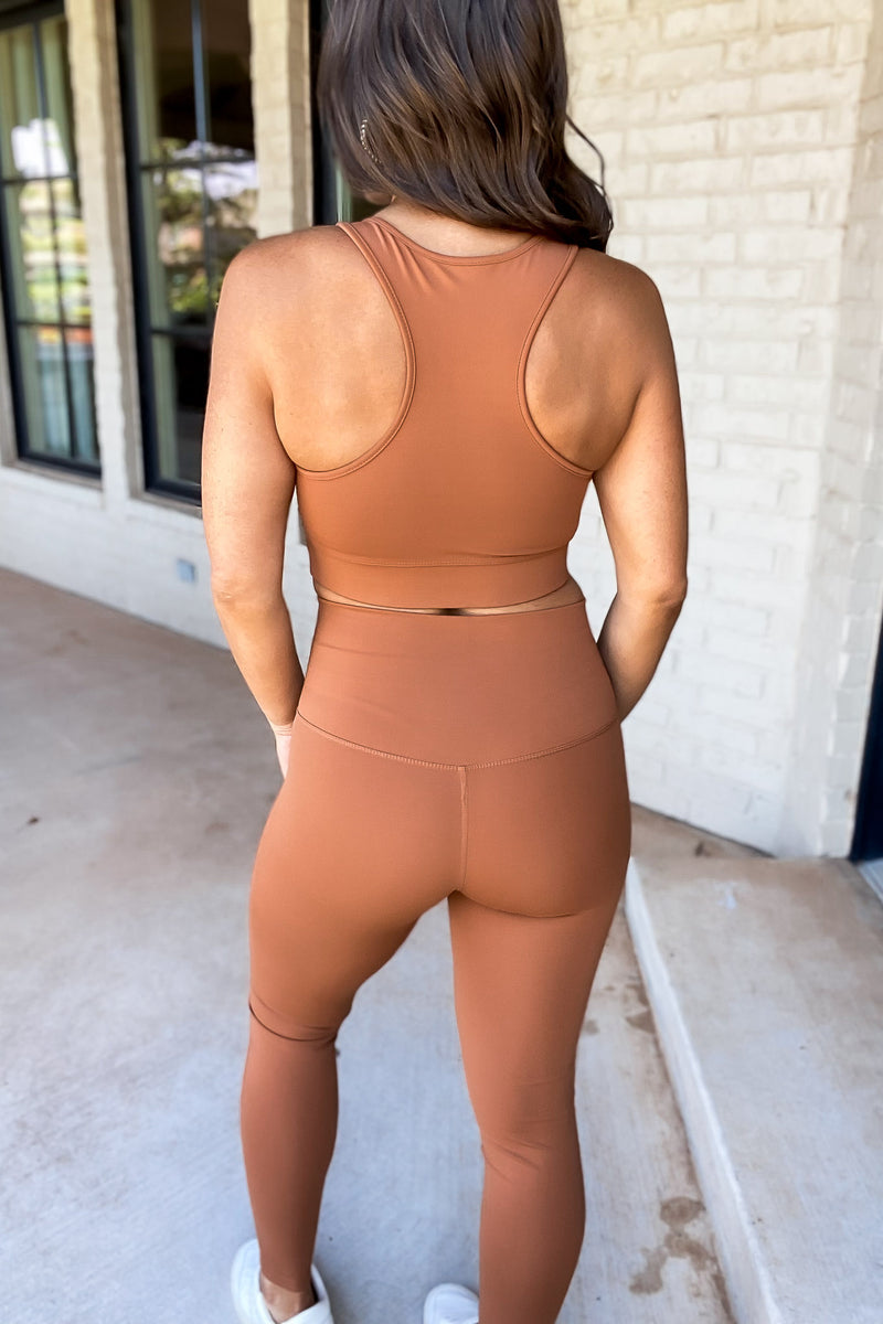 Center Of Attention Almond Athleisure Set