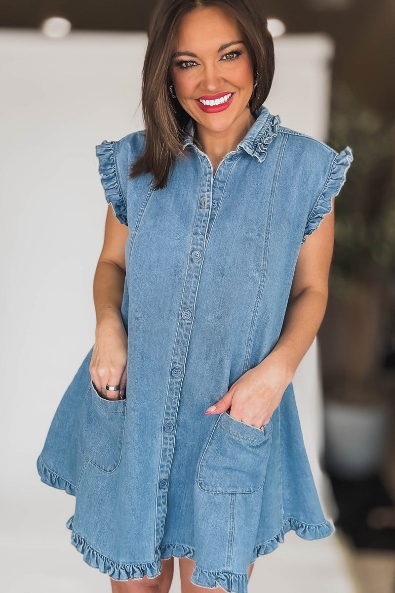 Olivaceous Brooke Denim Dress