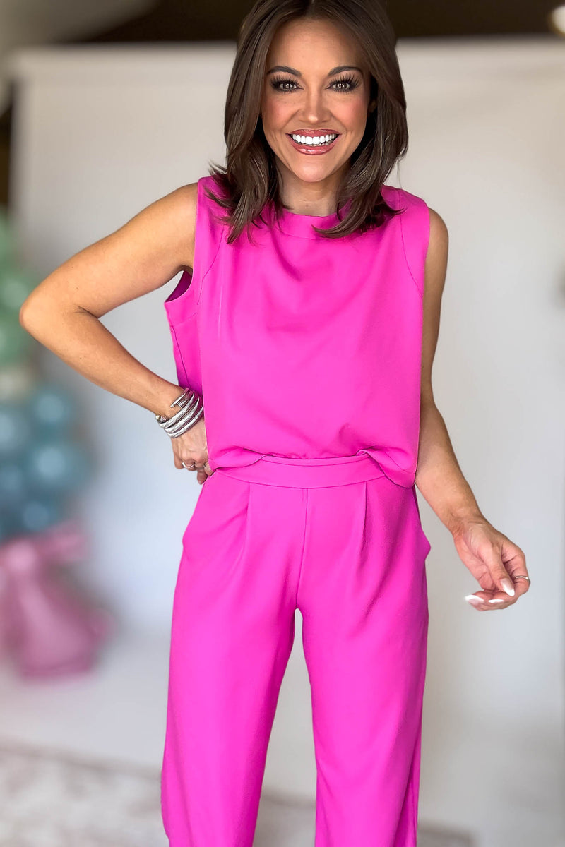Carefree Days Fuchsia Tank Top