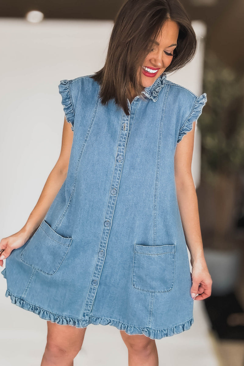 Olivaceous Brooke Denim Dress