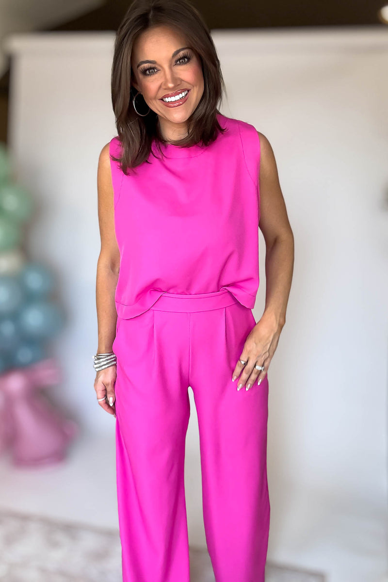 Carefree Days Fuchsia Tank Top