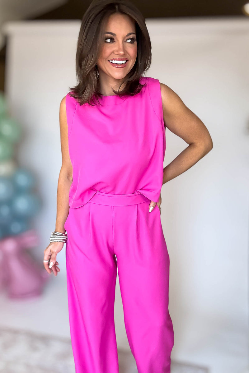 Carefree Days Fuchsia Tank Top