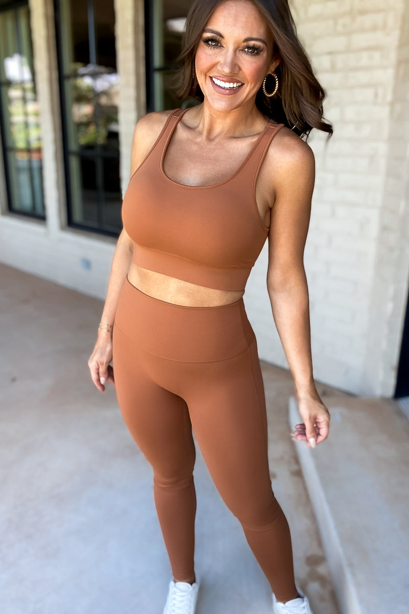 Center Of Attention Almond Athleisure Set