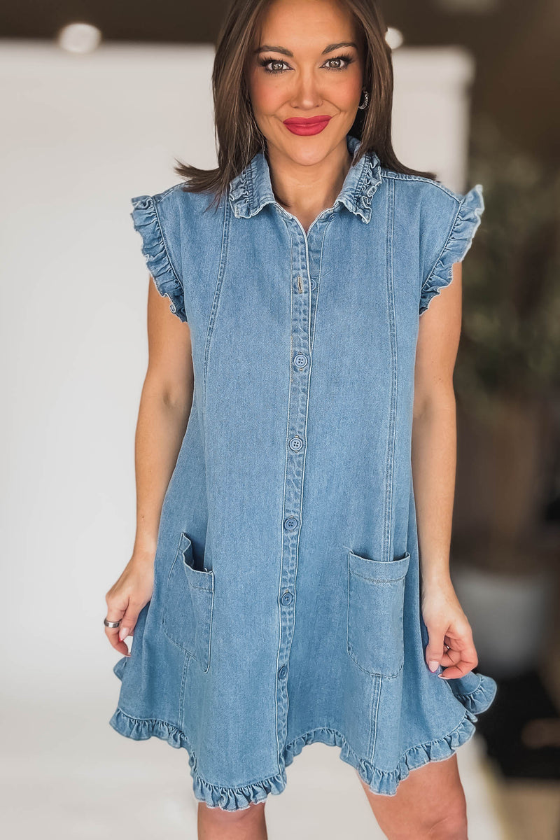 Olivaceous Brooke Denim Dress