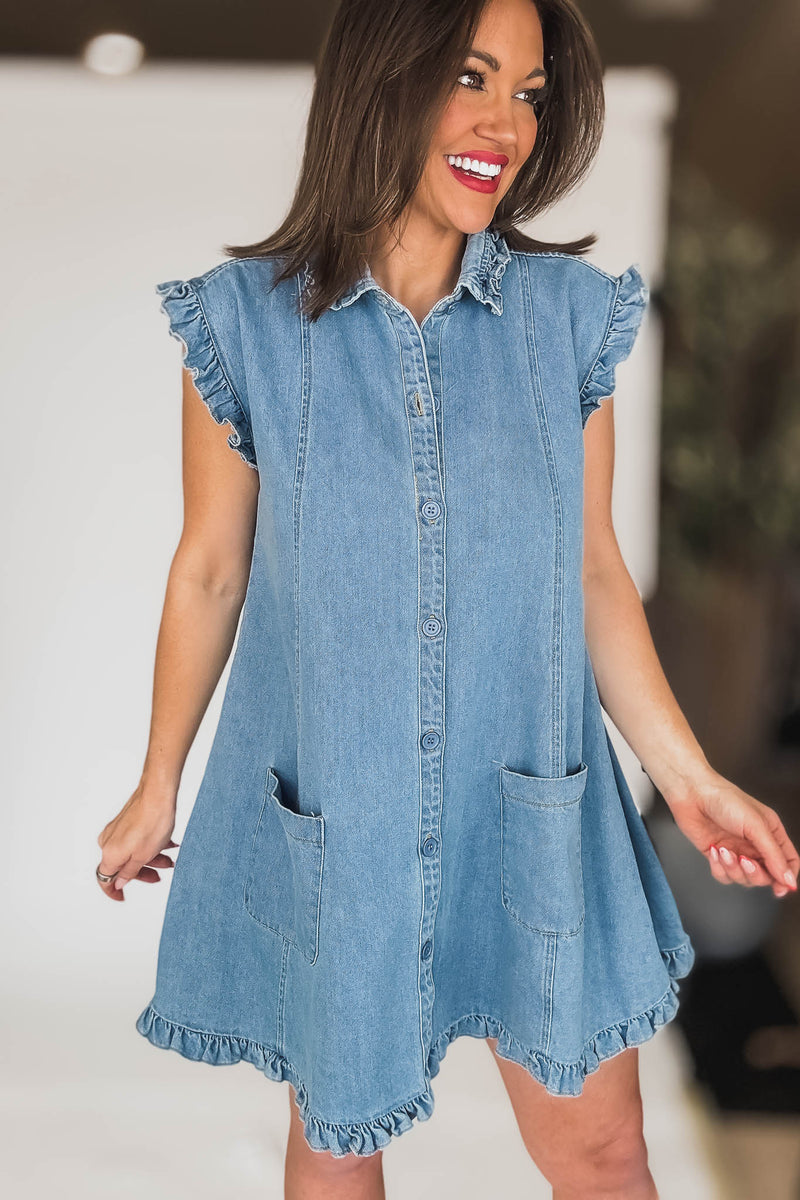 Olivaceous Brooke Denim Dress