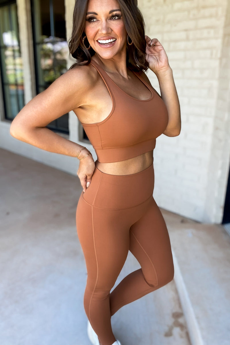 Center Of Attention Almond Athleisure Set