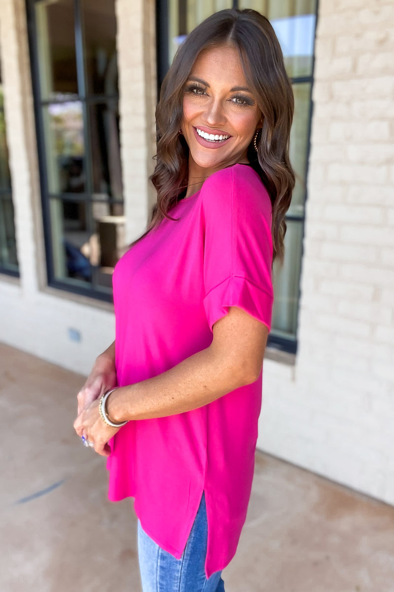 Any Day Now Fuchsia Top