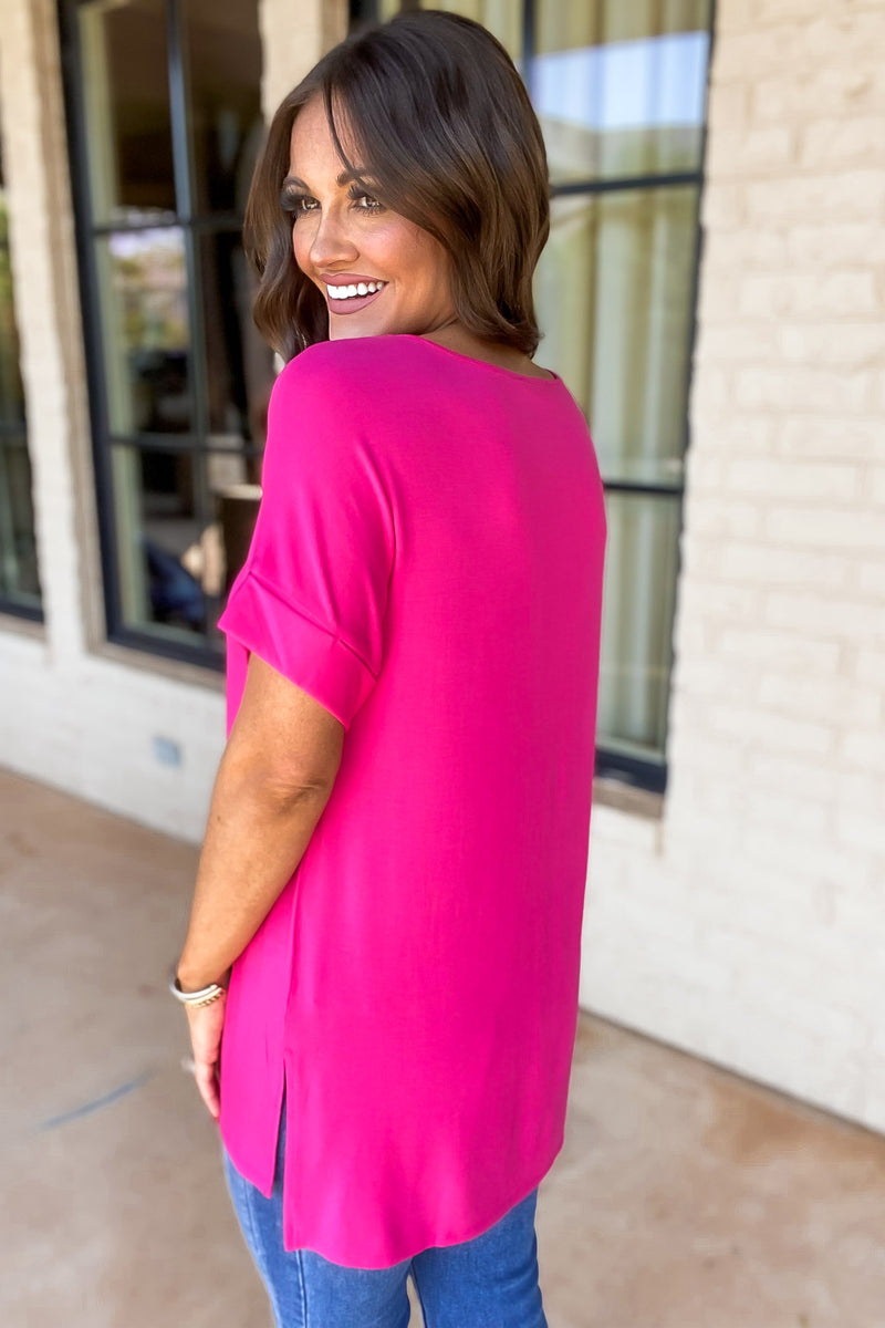 Any Day Now Fuchsia Top