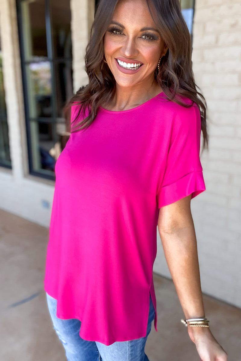 Any Day Now Fuchsia Top