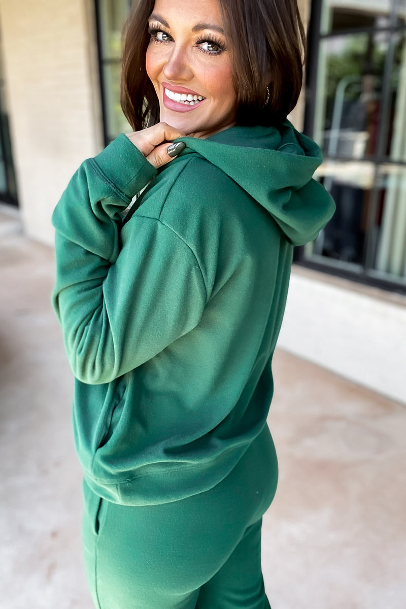 Hunter Green Comfort Blend Fleece Hoodie