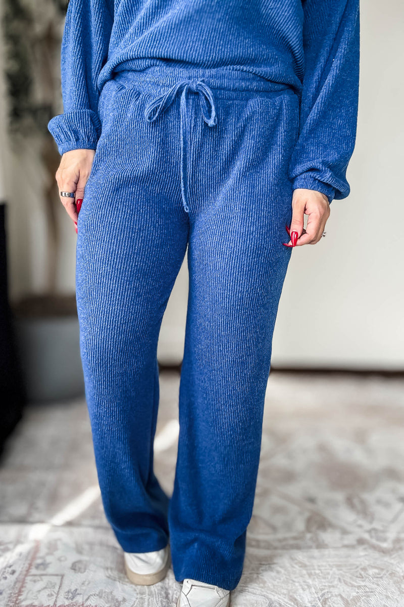 Brushed Hacci Light Blue Pants