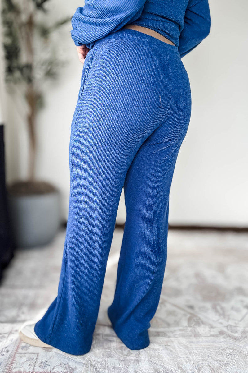 Brushed Hacci Light Blue Pants