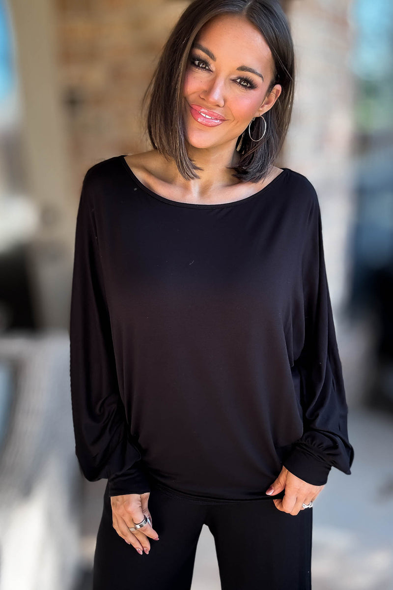 2 Heart Jersey Knit Black Top