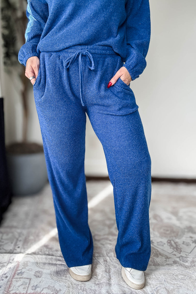 Brushed Hacci Light Blue Pants
