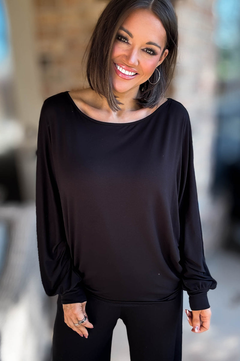 2 Heart Jersey Knit Black Top