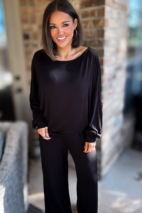 2 Heart Jersey Knit Black Top