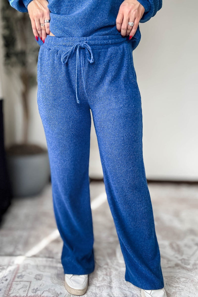 Brushed Hacci Light Blue Pants